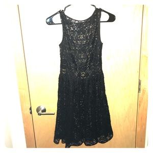 Black lace dress
